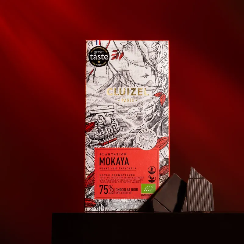 Tablette Plantation Mokaya bar 75% dark chocolate | CLUIZEL