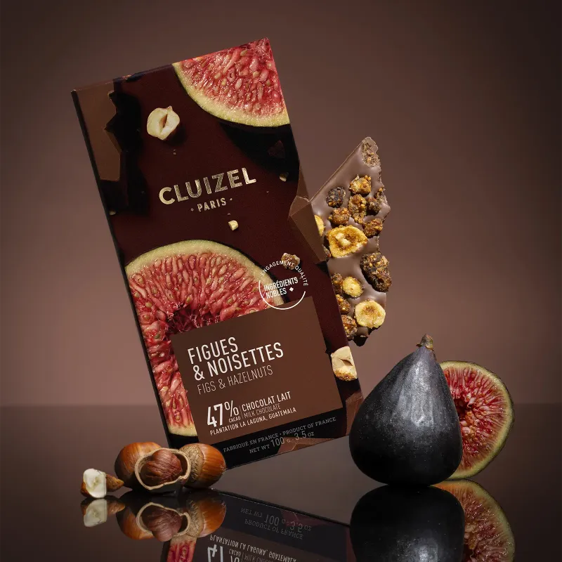 Tablette figues et noisettes caramélisées | CLUIZEL