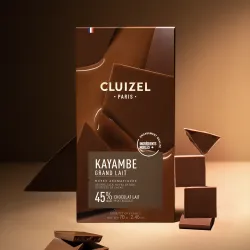 KAYAMBE GRAND LAIT Tablette 45%, chocolat lait | CLUIZEL