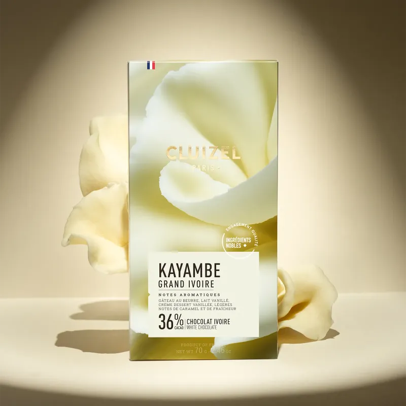 KAYAMBE GRAND IVOIRE bar 36%, white chocolate | CLUIZEL
