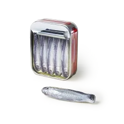tin of milk chocolate sardines | CLUIZEL