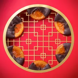 Demi-rondelles d'orange confites au chocolat noir | CLUIZEL