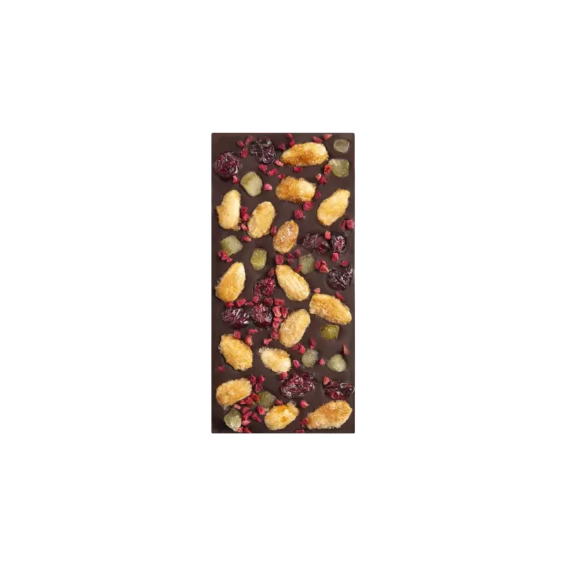 Raspberry & Cranberry bar 72% dark chocolate | CLUIZEL