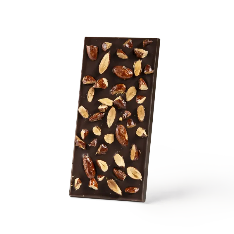 Tablette Amandes caramélisées noir 72% | CLUIZEL